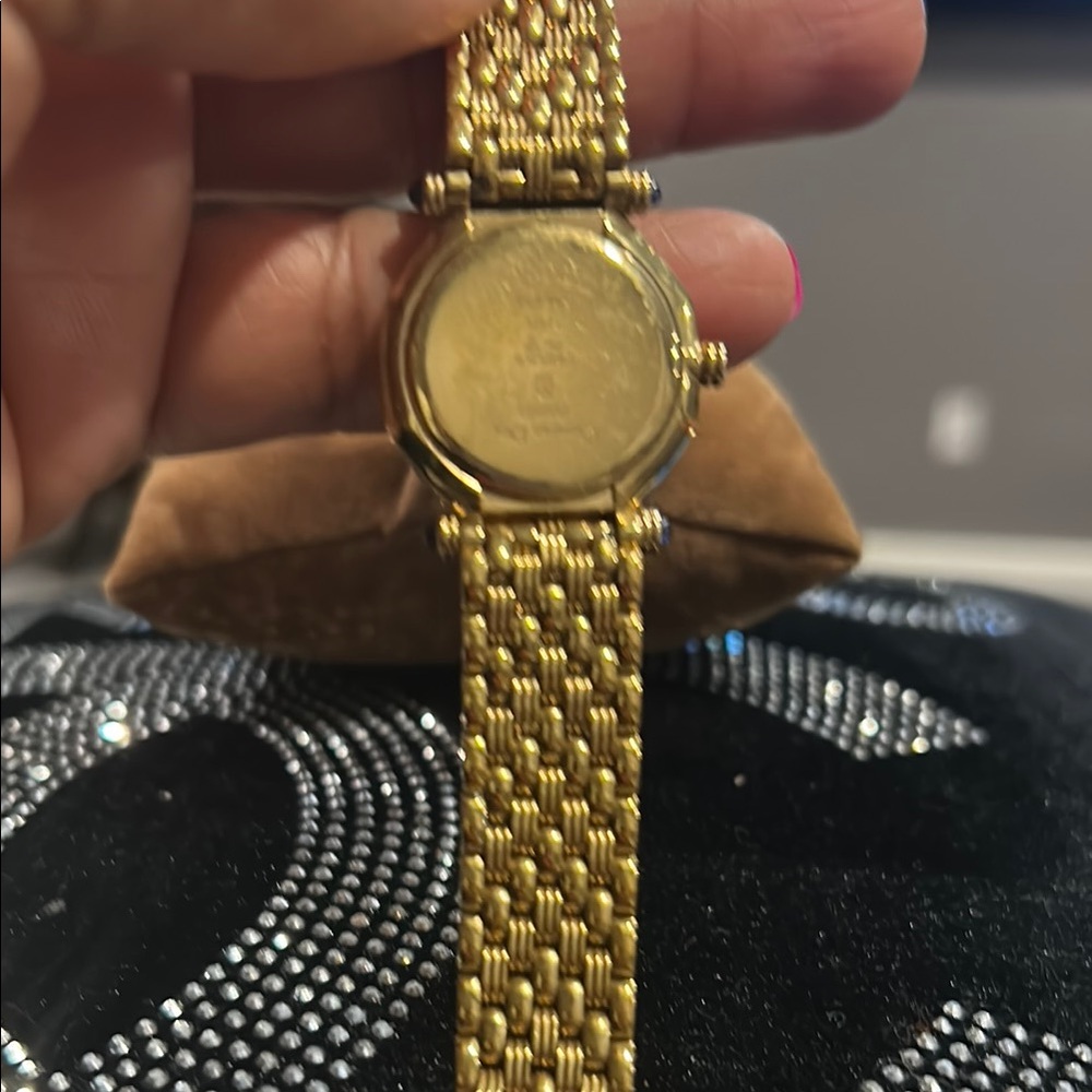 Dior Women Gold plated  Bracelet Watch with Blue Dial - Picture 8 of 13